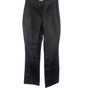 Tuckernuck Ashford Wax Shimmer Kick Ankle Pants Stretch Womens S Black NWOT